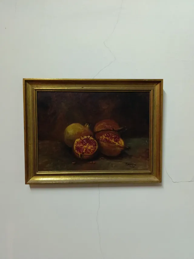 Cuadro de granadas en lienzo