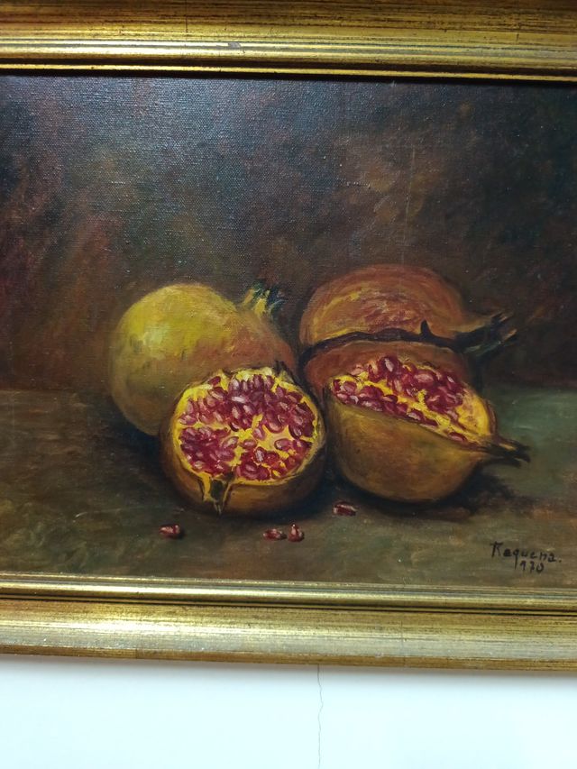 Cuadro de granadas en lienzo