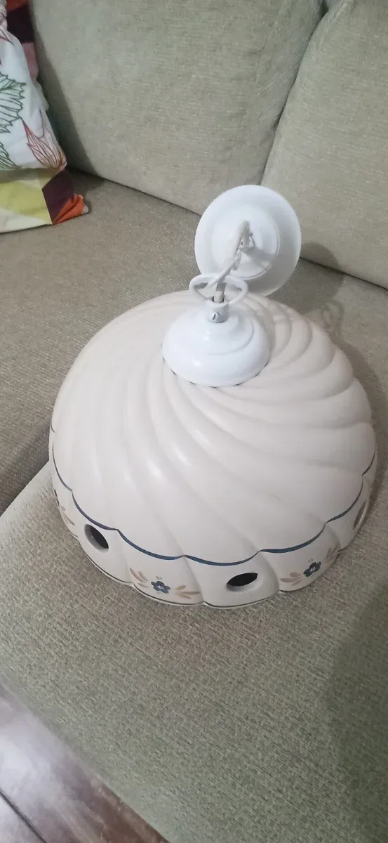 Lámpara de techo cerámica beige