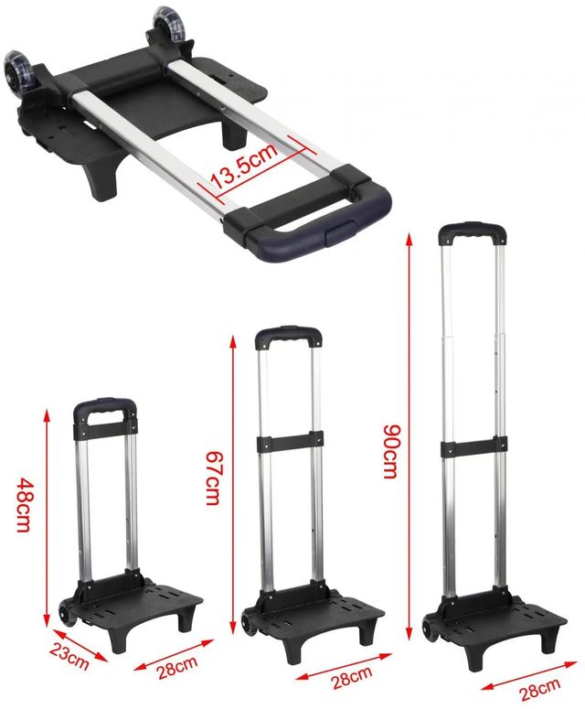Carrito trolley para mochilas de niños telescopico