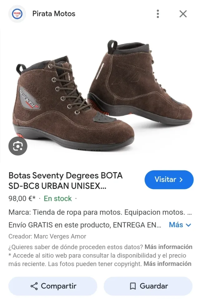Botas Moto Seventy Brow BC8 Talla 43