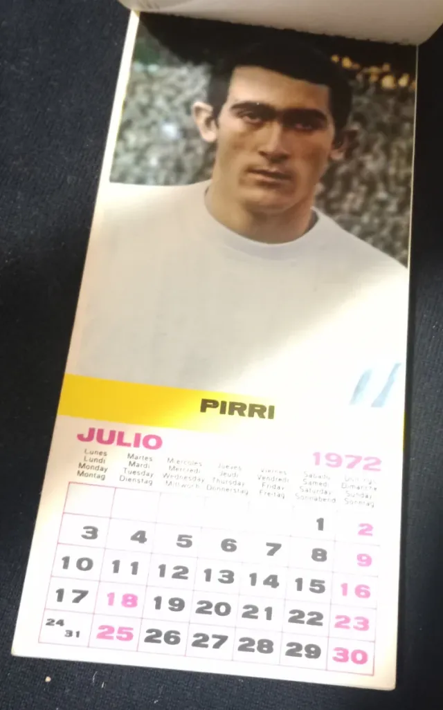 Calendario Fútbol Real Madrid C.F. 1972