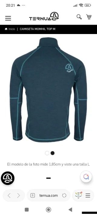 T-shirt T-L da uomo Ternua Momhil Top