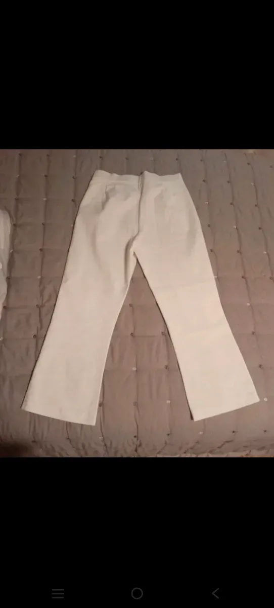 Pantalón Zara Blanco Talla 38