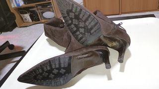 Stivali in camoscio marrone