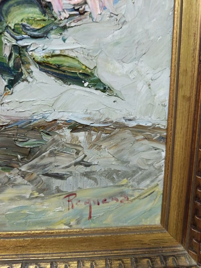 Cuadro Lienzo Flores Rosas y Borgoña