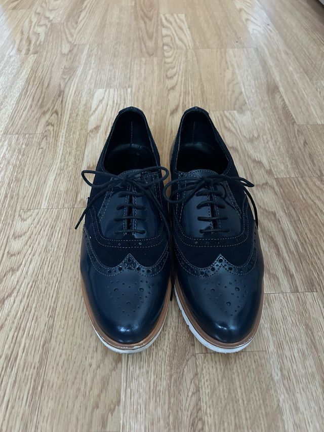 Zapatos Oxford Negros y Azules