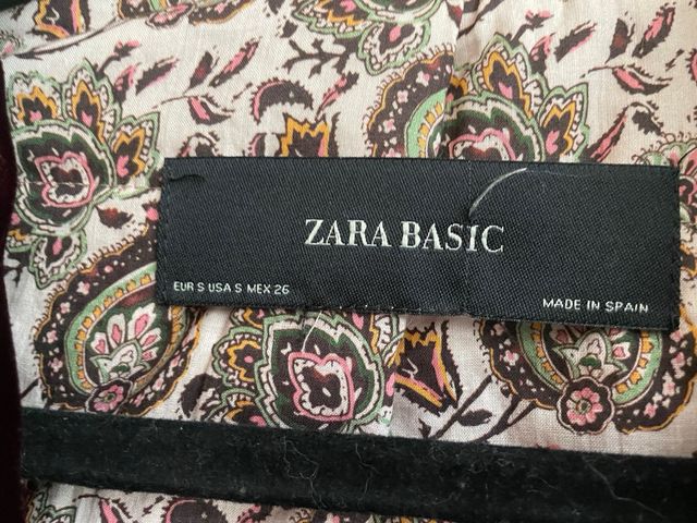 Casaco de veludo Zara Basic