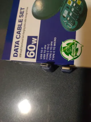 Set de cables 60W USB C, Micro USB