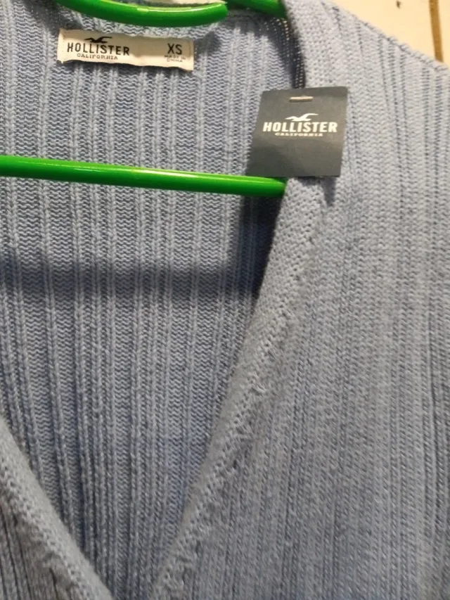 Jersey Hollister azul manga larga