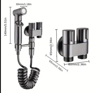 Grifo Bidet Inox Pistola Ducha Baño