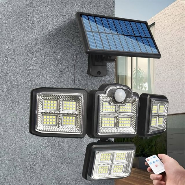 Luz Solar Exterior Rotatoria 3 Cabezales