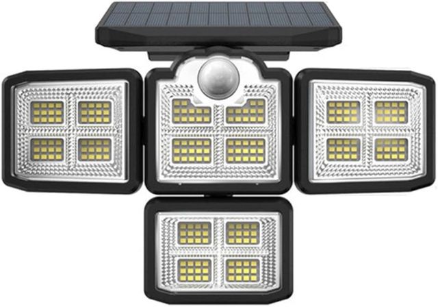 Luz Solar Exterior Rotatoria 3 Cabezales