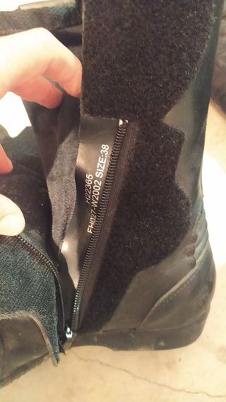 Traje y botas moto piel mujer poco uso