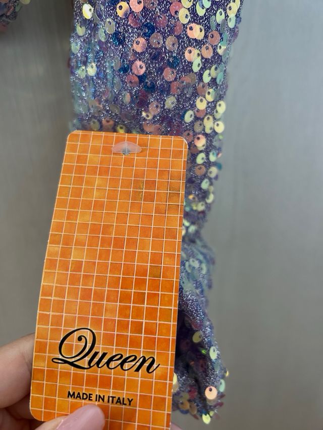 Top lentejuelas manga larga lila