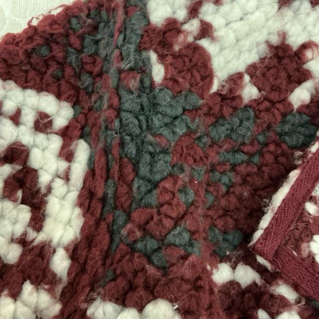 Rebeca chaqueta vintage punto burdeos