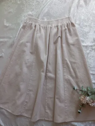 Gonnellone in velluto panna