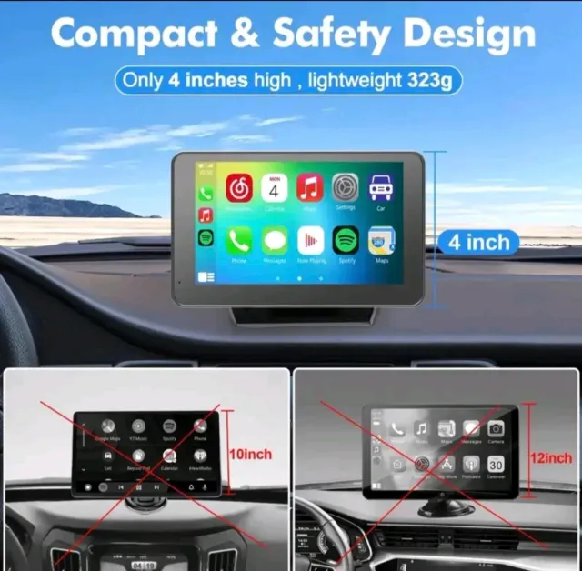 Pantalla Inteligente Coche Android Auto CarPlay