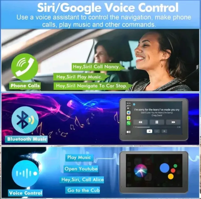 Pantalla Inteligente Coche Android Auto CarPlay
