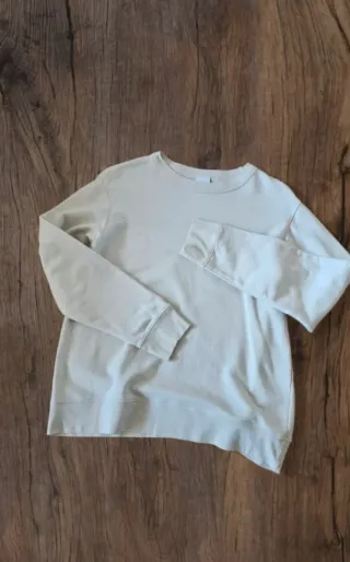 Maglione girocollo panna