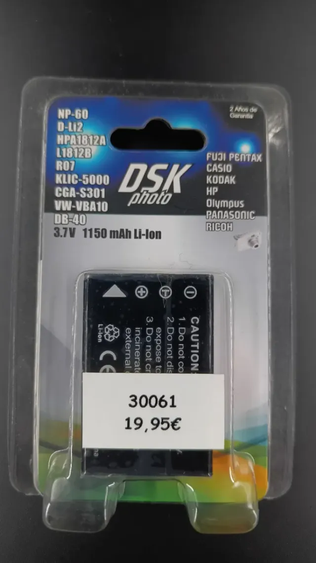Batería DSK NP-60 3.7V 1150mAh Li-Ion