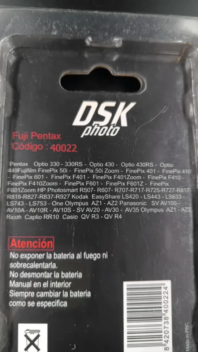 Batería DSK NP-60 3.7V 1150mAh Li-Ion