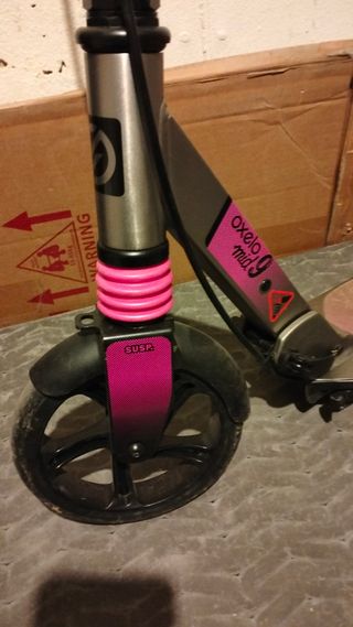 Patinete Oxelo MID9 Rosa/Gris