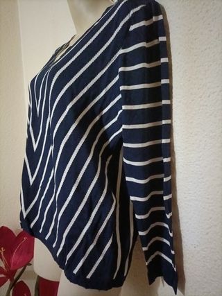 Jersey de punto rayas mujer
