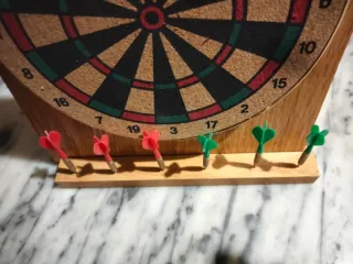 Set Freccette Tiro a Segno Gioco Tavolo Legno