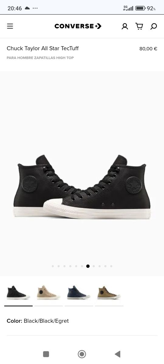 Converse Chuck Taylor All Star TecTuff Negras