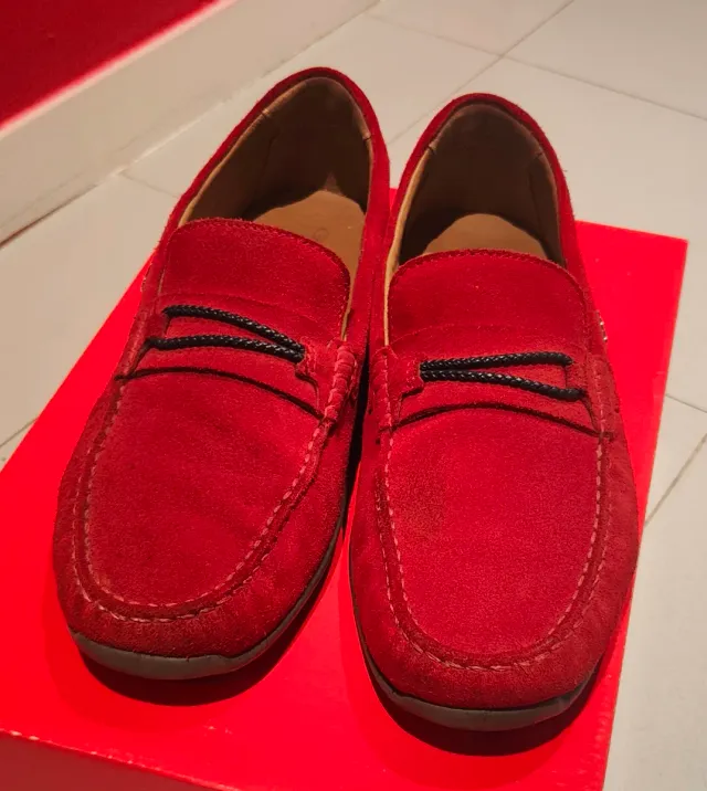 Geox Zapatos de Ante Rojo