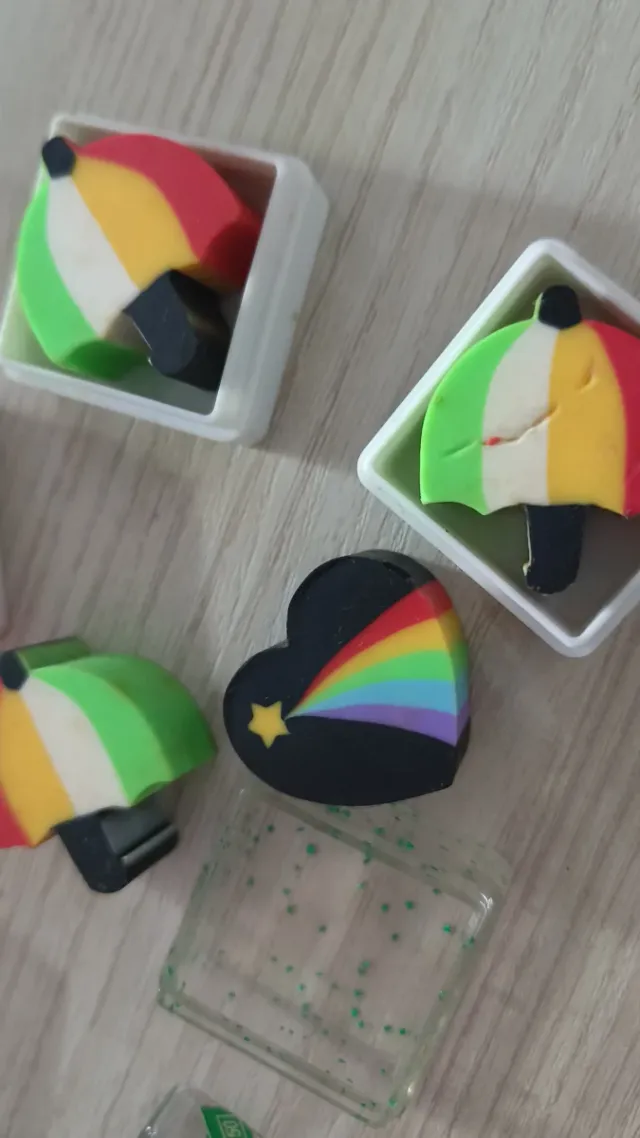 Set 4 Gommine Originali Anni 80 con Scatolina.