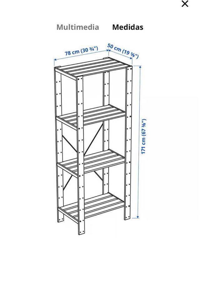 2 Scaffali IKEA Hejne in legno