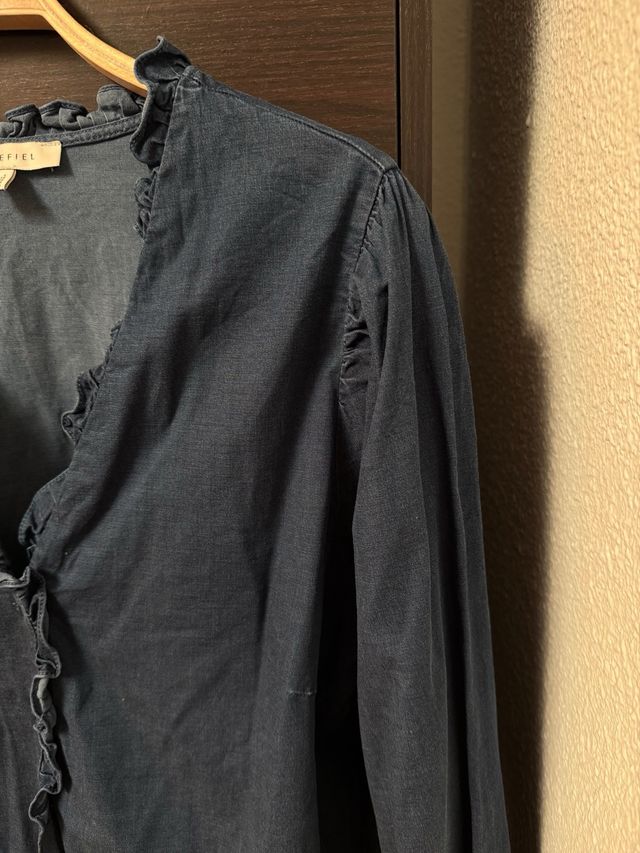 Blusa vaquera Cortefiel azul talla L