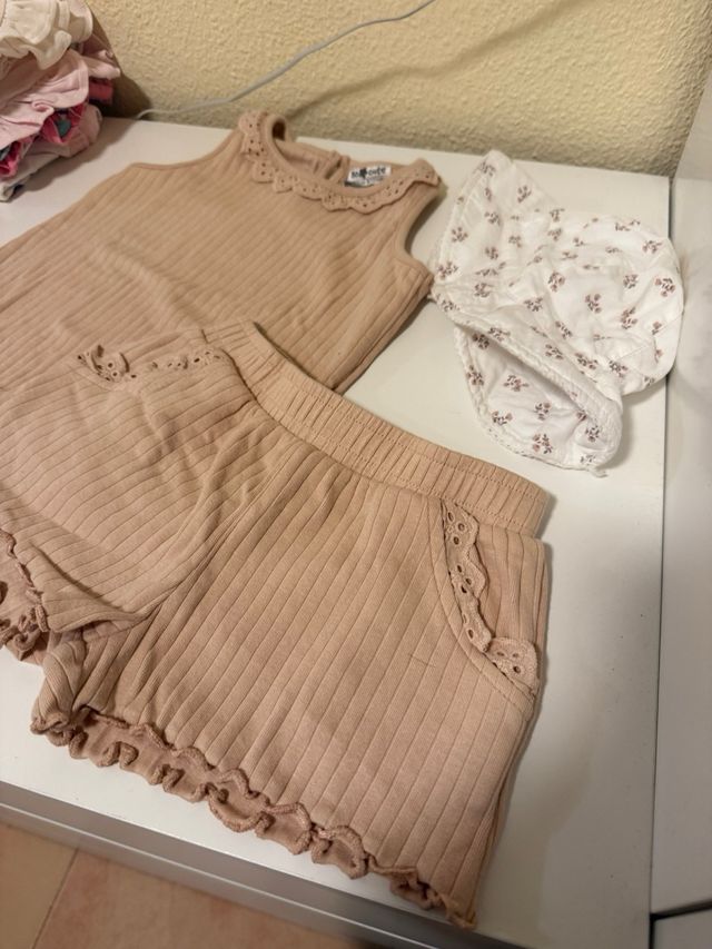 Conjunto Verano Niña Eco Orgánico y gorra nuevo