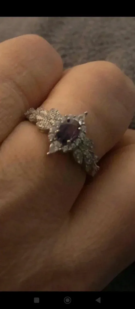 Anello in argento retrò viola