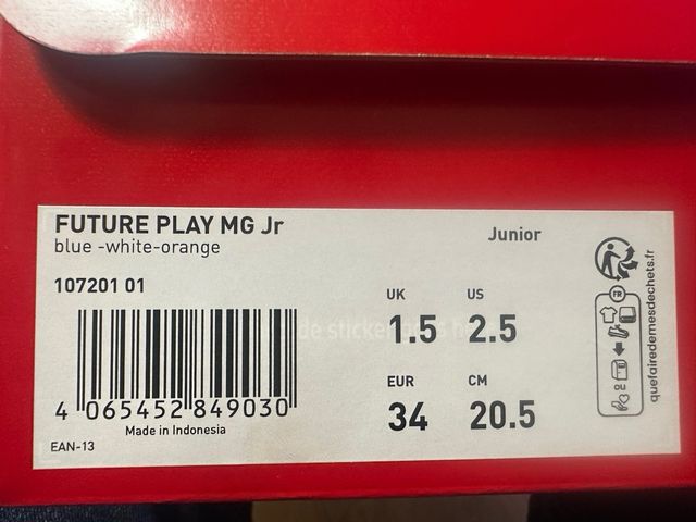 Botas Fútbol PUMA Future Play MG Jru SIN ESTRENAR