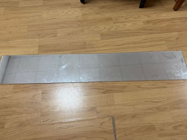 Espejo largo plateado 120x20cm