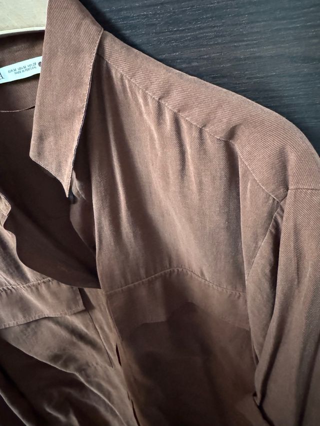 Camisa Zara Pana marrón  Talla M