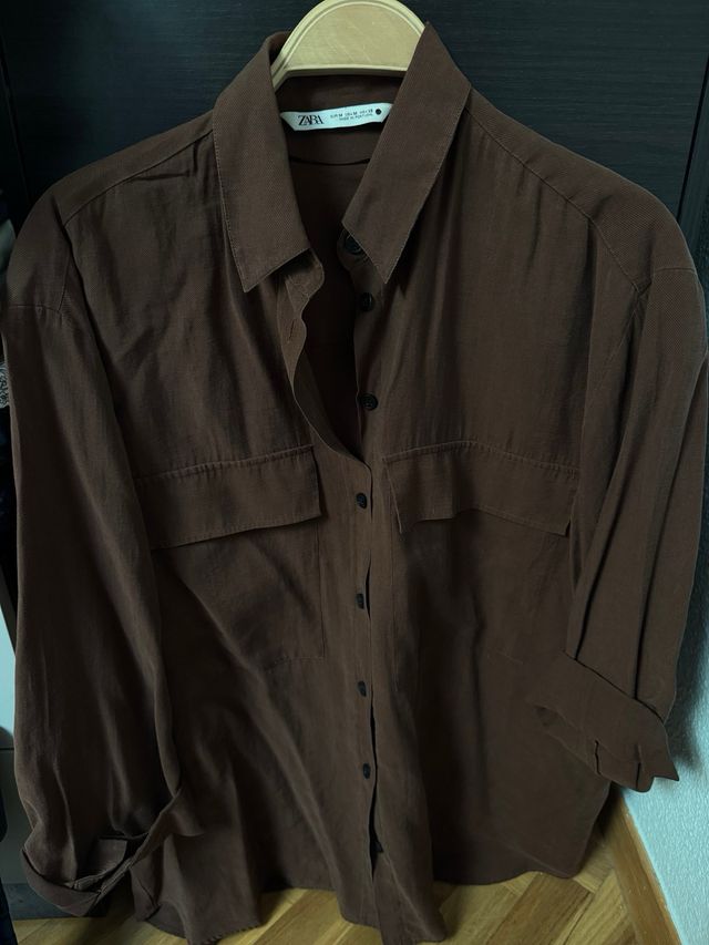 Camisa Zara Pana marrón  Talla M