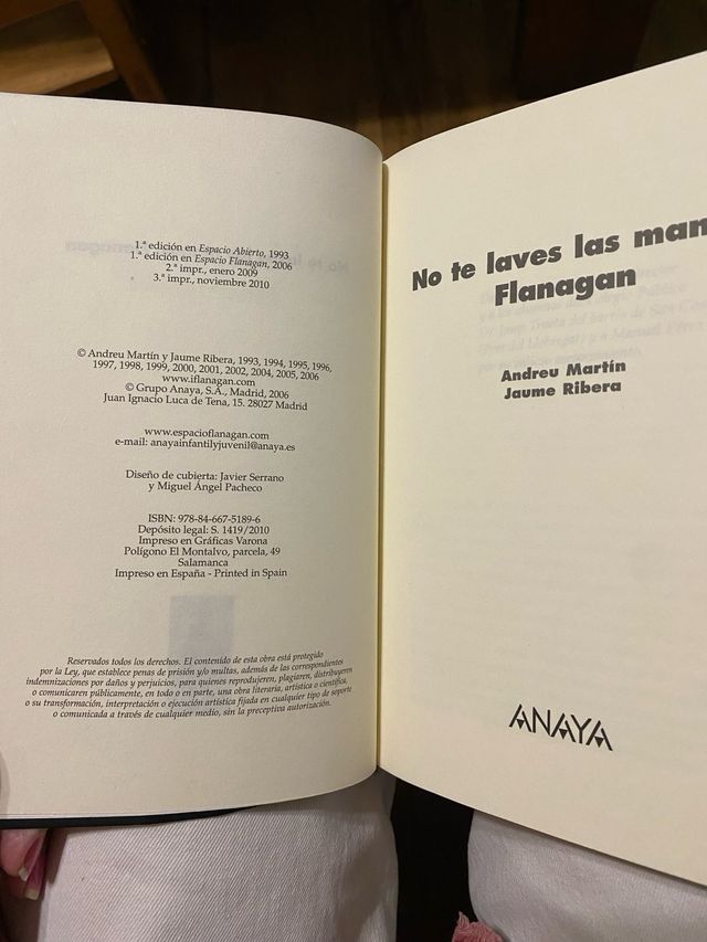 No te laves las manos, Flanagan: Serie Flanagan...