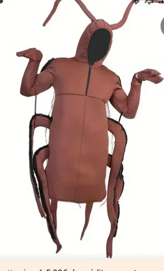 Disfraz Cucaracha Realista. Muy holgado.
