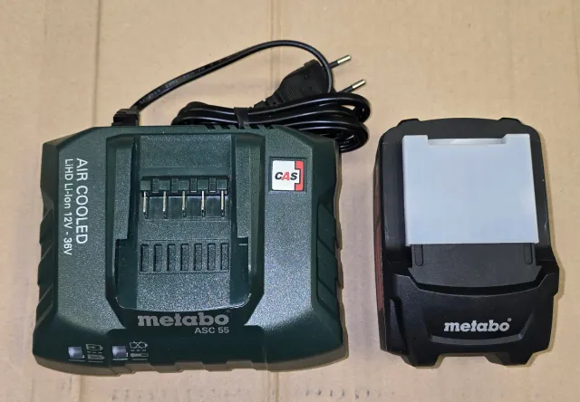 Cargador Metabo ASC 55 y Batería de 4.0Ah 18v Li-p