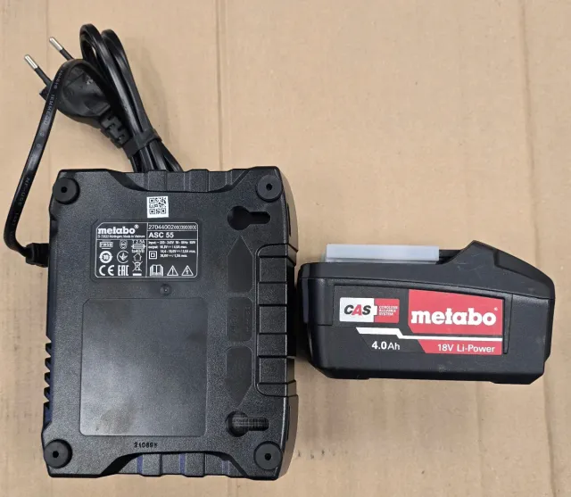 Cargador Metabo ASC 55 y Batería de 4.0Ah 18v Li-p