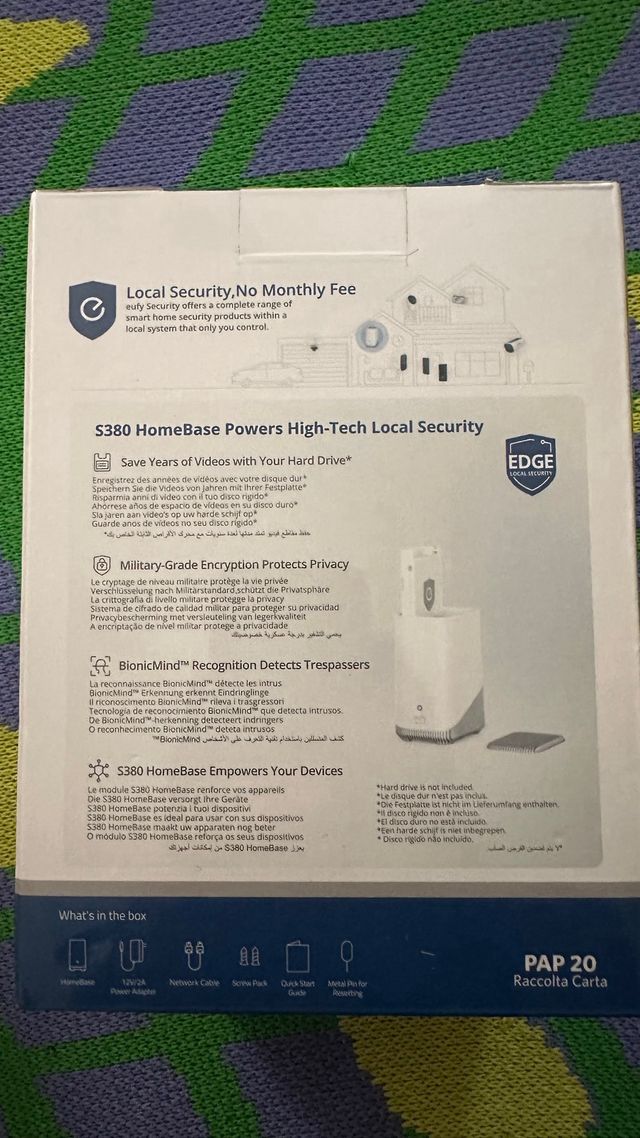 Eufy S380 HomeBase - Almacenamiento Local