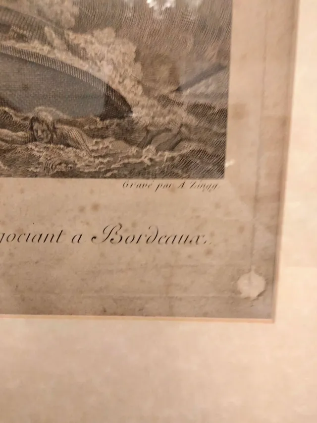 Pregiata incisione del 700, incorniciata, A. Zingg