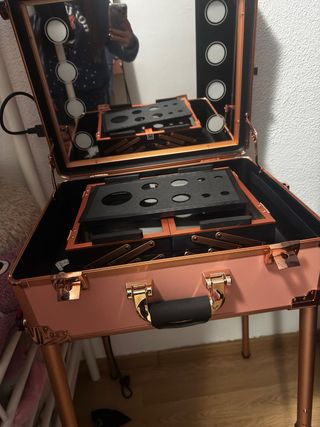 Maletín maquillaje con luces LED