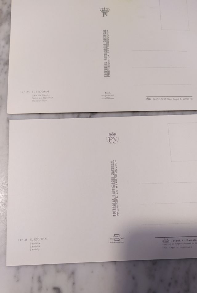 Lote 9 Postales El Escorial