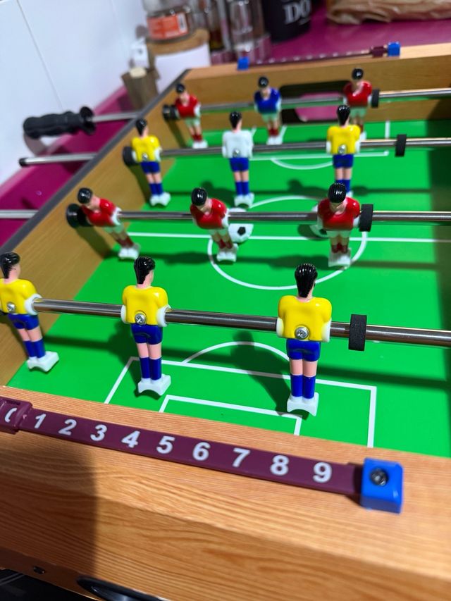 Mini futbolín de mesa