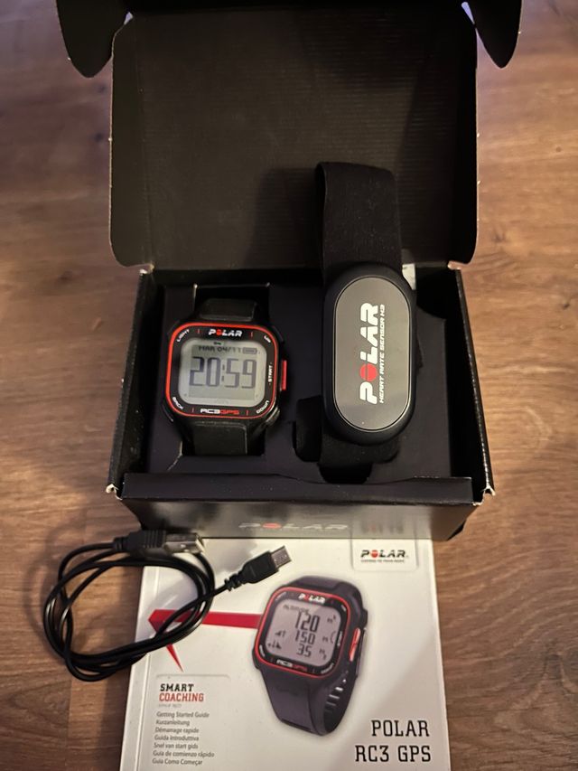 Polar RC3 GPS Reloj Deportivo Negro y Rojo